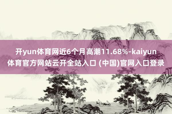 开yun体育网近6个月高潮11.68%-kaiyun体育官方网站云开全站入口 (中国)官网入口登录