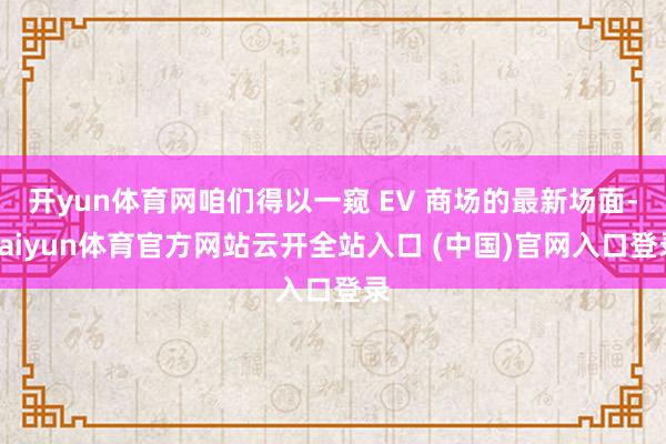 开yun体育网咱们得以一窥 EV 商场的最新场面-kaiyun体育官方网站云开全站入口 (中国)官网入口登录