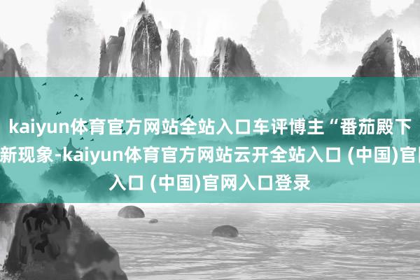 kaiyun体育官方网站全站入口车评博主“番茄殿下”在今天更新现象-kaiyun体育官方网站云开全站入口 (中国)官网入口登录