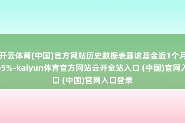 开云体育(中国)官方网站历史数据表露该基金近1个月飞腾3.05%-kaiyun体育官方网站云开全站入口 (中国)官网入口登录
