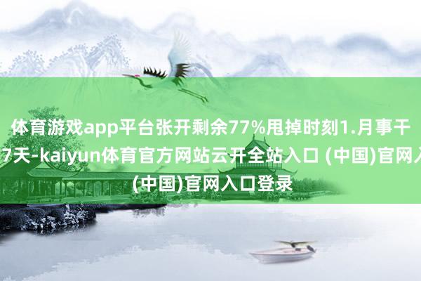 体育游戏app平台张开剩余77%甩掉时刻1.月事干净后3～7天-kaiyun体育官方网站云开全站入口 (中国)官网入口登录
