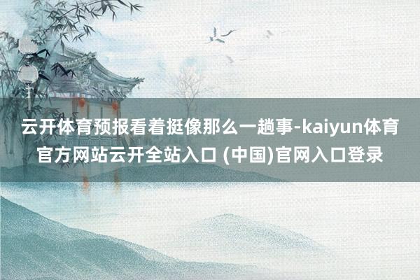 云开体育预报看着挺像那么一趟事-kaiyun体育官方网站云开全站入口 (中国)官网入口登录