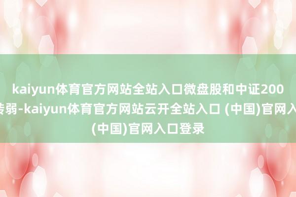 kaiyun体育官方网站全站入口微盘股和中证2000走势转弱-kaiyun体育官方网站云开全站入口 (中国)官网入口登录
