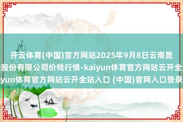 开云体育(中国)官方网站2025年9月8日云南昆明呈贡龙城农产物目的股份有限公司价钱行情-kaiyun体育官方网站云