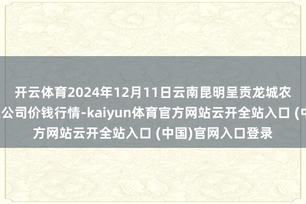 开云体育2024年12月11日云南昆明呈贡龙城农产物诡计股份有限公司价钱行情-kaiyun体育官方网站云开全站入口 (中国)官网入口登录