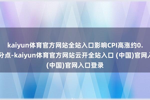 kaiyun体育官方网站全站入口影响CPI高涨约0.02个百分点-kaiyun体育官方网站云开全站入口 (中国)官网入口登录
