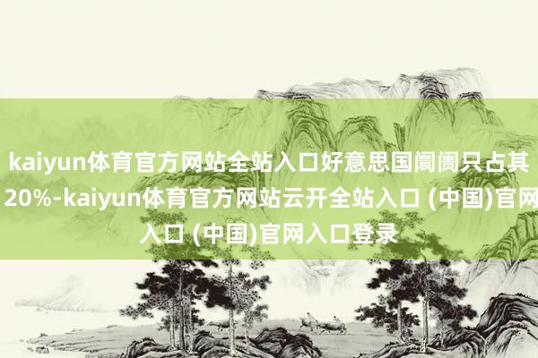 kaiyun体育官方网站全站入口好意思国阛阓只占其销量不到 20%-kaiyun体育官方网站云开全站入口 (中国)官网入口登录