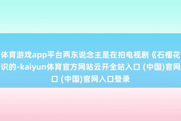 体育游戏app平台两东说念主是在拍电视剧《石榴花开》时结识的-kaiyun体育官方网站云开全站入口 (中国)官网入口登录