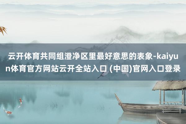 云开体育共同组澄净区里最好意思的表象-kaiyun体育官方网站云开全站入口 (中国)官网入口登录